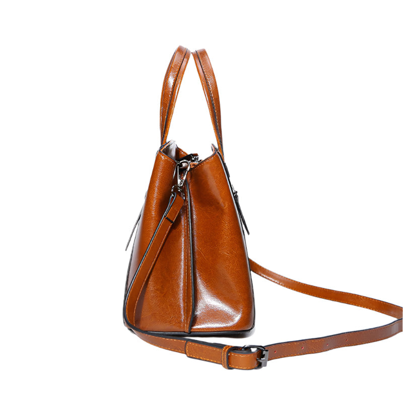 Tas Dames - Gestructureerde Handtas met Geometrisch Patroon en Bedeltje | Chic