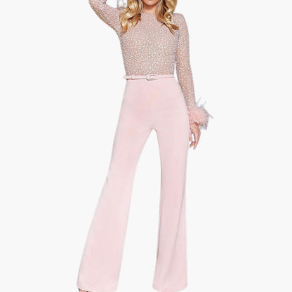 Jumpsuit Dames - Glitter Bovenstuk Wijde Pijp | Feestelijk