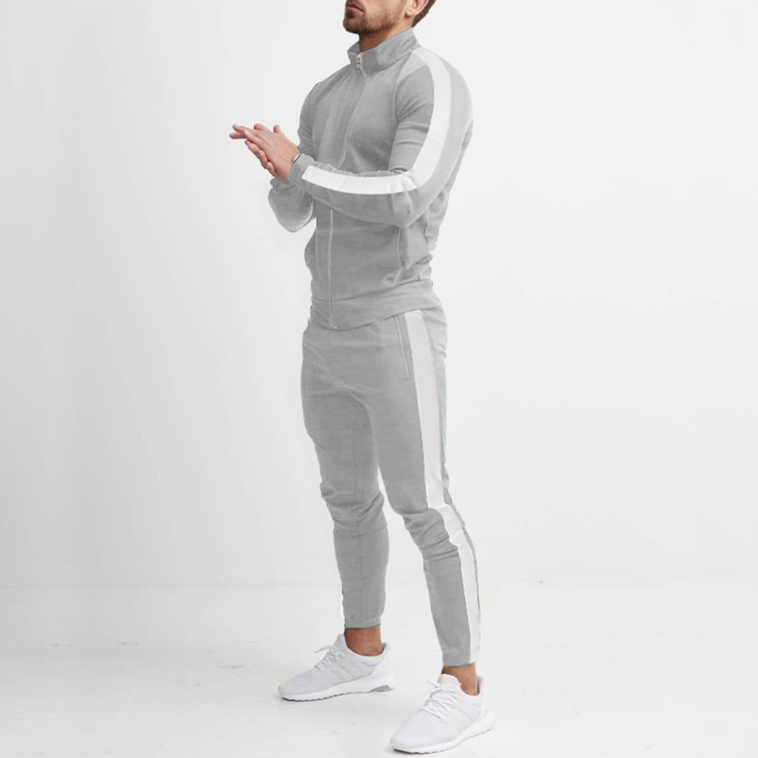 Trainingspak Heren - Zip Jack met Zijstreep en Joggingbroek | Slim