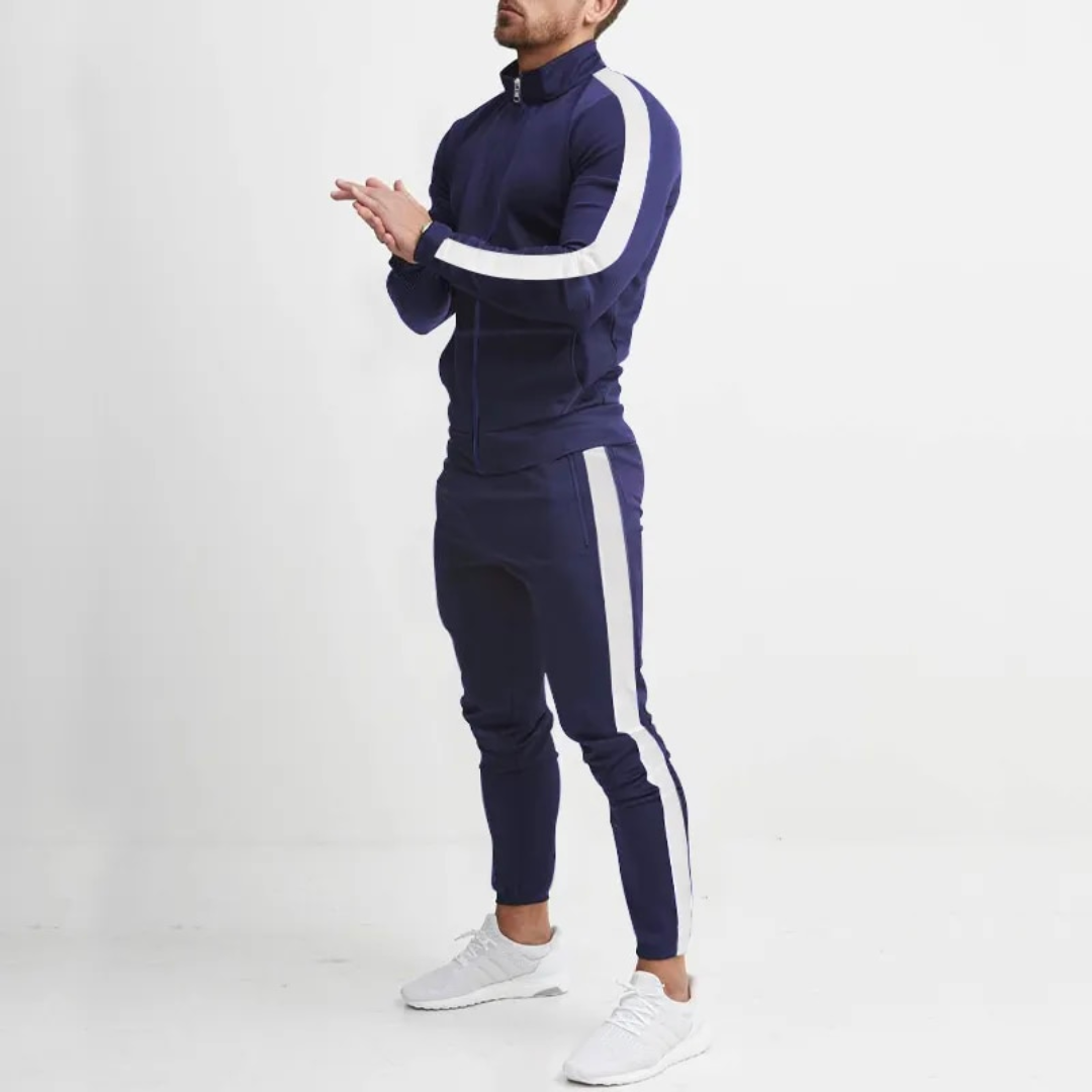 Trainingspak Heren - Zip Jack met Zijstreep en Joggingbroek | Slim