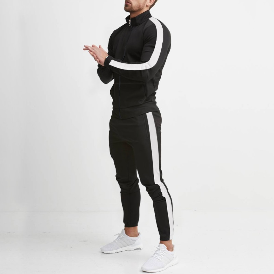 Trainingspak Heren - Zip Jack met Zijstreep en Joggingbroek | Slim