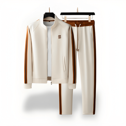 Trainingspak Heren - Regular Fit met Strepen en Ritssluiting | Casual