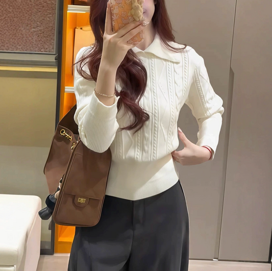 Trui Dames - Gebreid Polokraag Model | Casual Chique