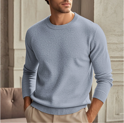 Sweater Heren - Fijngebreid Relaxed Model met Ronde Hals | Casual