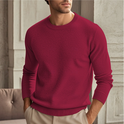 Sweater Heren - Fijngebreid Relaxed Model met Ronde Hals | Casual
