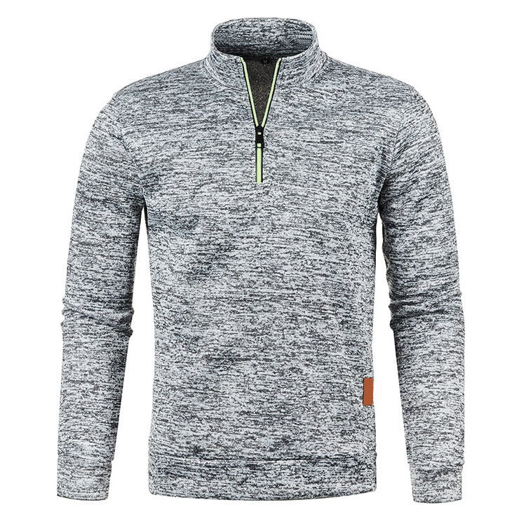 Sweater Heren - Rekken Half Zip met Opstaande Kraag | Training