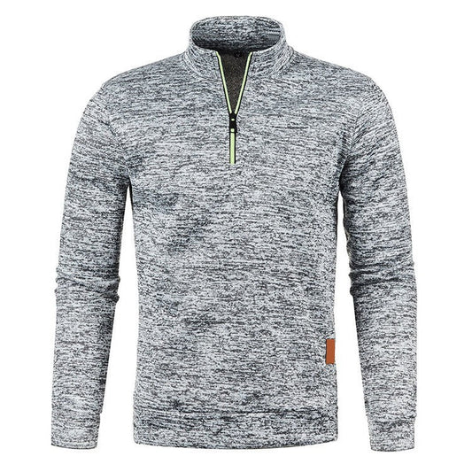Sweater Heren - Rekken Half Zip met Opstaande Kraag | Training