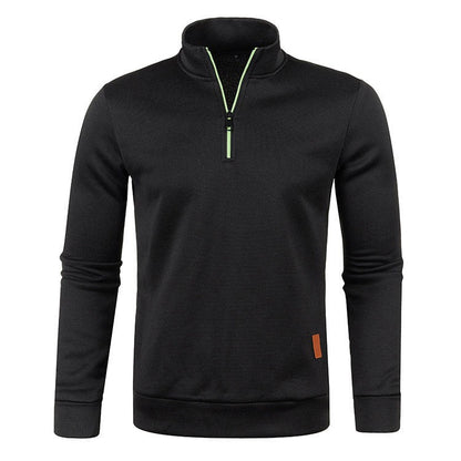 Sweater Heren - Rekken Half Zip met Opstaande Kraag | Training