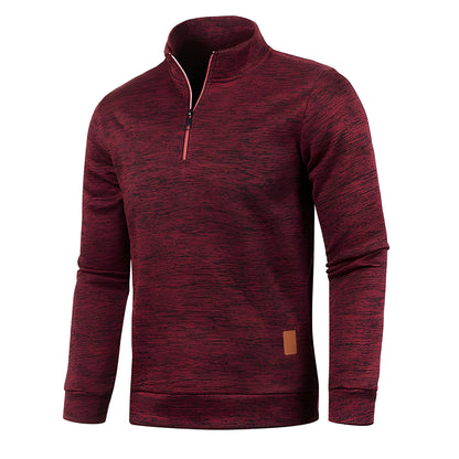 Sweater Heren - Rekken Half Zip met Opstaande Kraag | Training