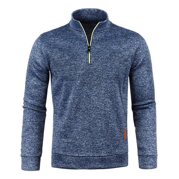 Sweater Heren - Rekken Half Zip met Opstaande Kraag | Training