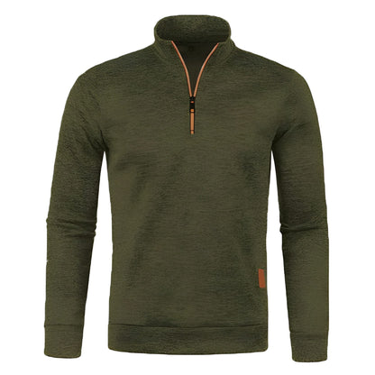 Sweater Heren - Rekken Half Zip met Opstaande Kraag | Training