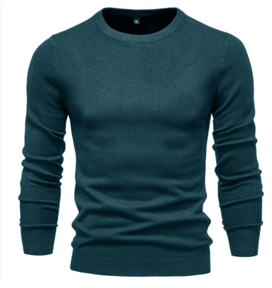 Sweater Heren - Slim Fit Gebreid Model met Ronde Hals | Casual
