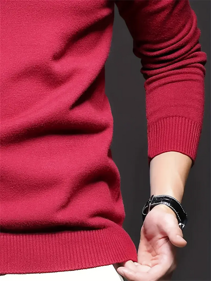 Sweater Heren - Slim Fit Gebreid Model met Ronde Hals | Casual