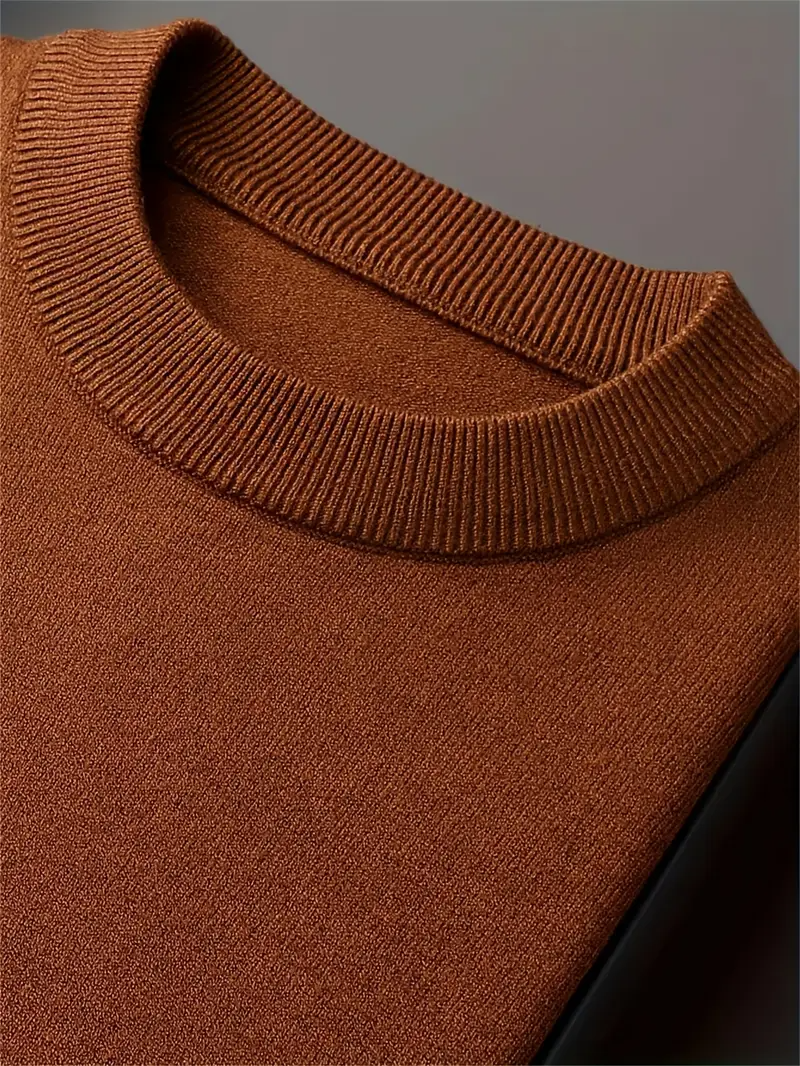 Sweater Heren - Slim Fit Gebreid Model met Ronde Hals | Casual