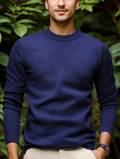 Sweater Heren - Slim Fit Gebreid Model met Ronde Hals | Casual