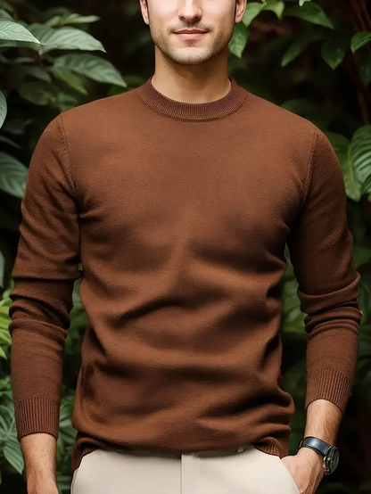 Sweater Heren - Slim Fit Gebreid Model met Ronde Hals | Casual