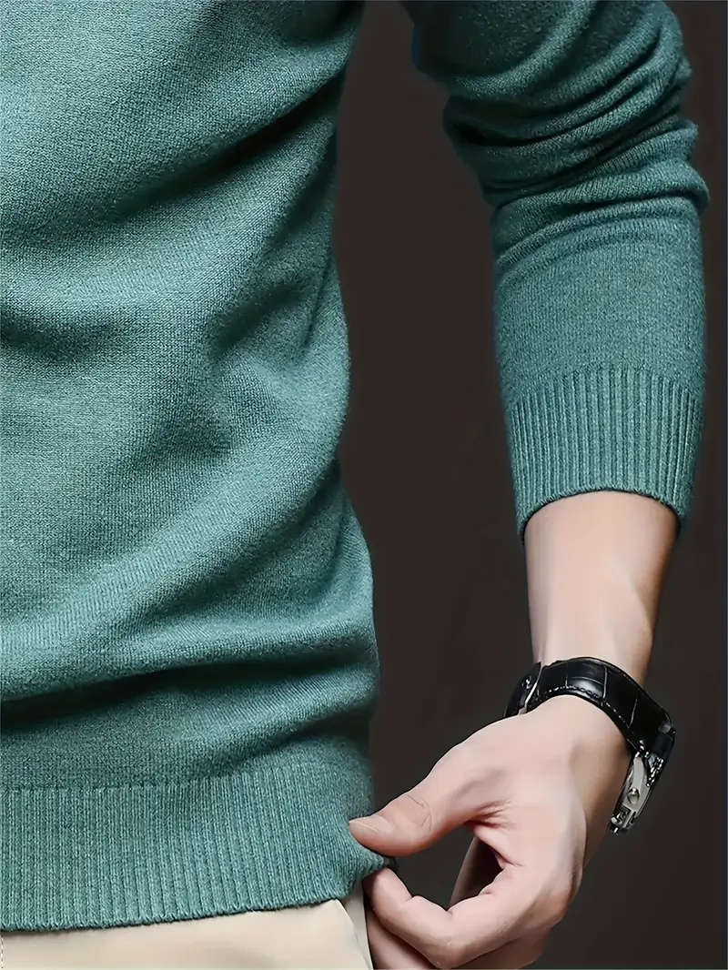 Sweater Heren - Slim Fit Gebreid Model met Ronde Hals | Casual