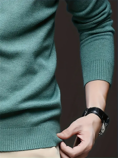 Sweater Heren - Slim Fit Gebreid Model met Ronde Hals | Casual