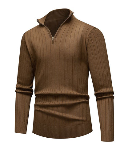 Sweater Heren - Rekbaar Half Zip met Opstaande Kraag | Licht