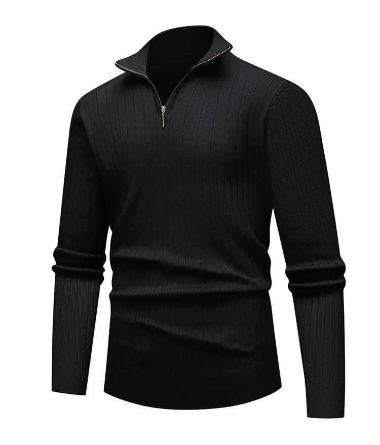 Sweater Heren - Rekbaar Half Zip met Opstaande Kraag | Licht