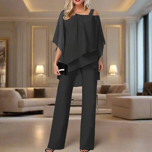 Co-ord Set Dames - Elegante Blouse met Wijde Broek | Chique