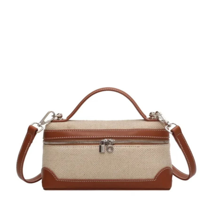 Tas Dames - Compacte Vanity Stijl met Rits en Schouderband | Chic