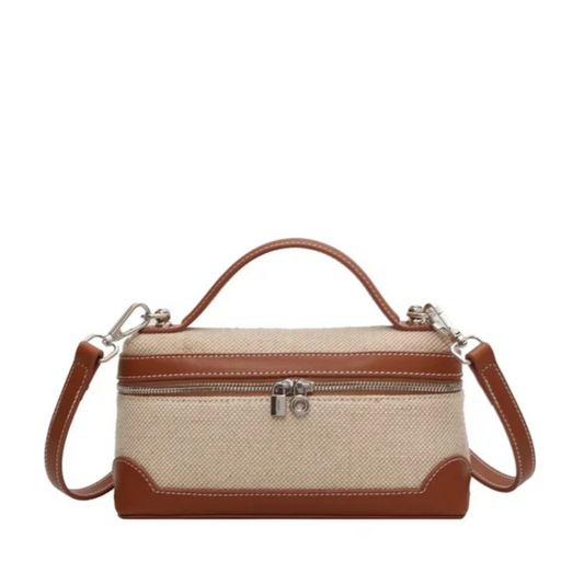 Tas Dames - Compacte Vanity Stijl met Rits en Schouderband | Chic