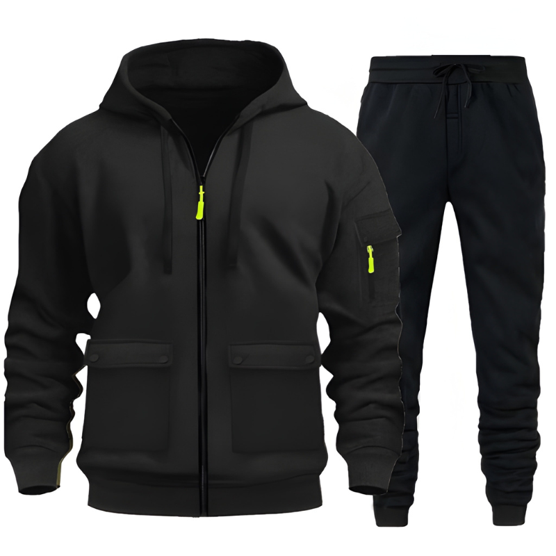 Trainingspak Heren - Zip Hoodie met Cargo Joggingbroek | Set