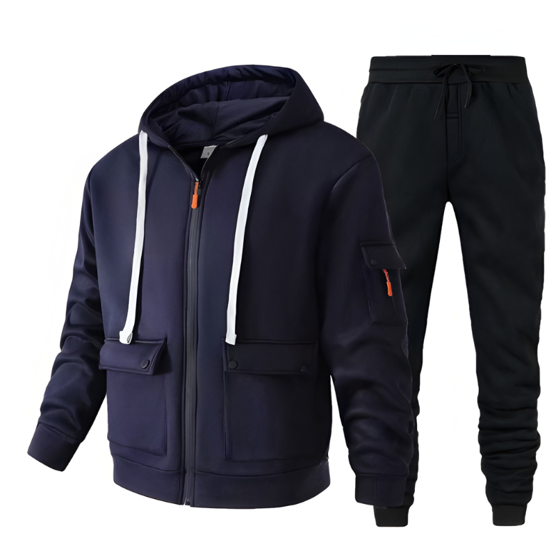 Trainingspak Heren - Zip Hoodie met Cargo Joggingbroek | Set