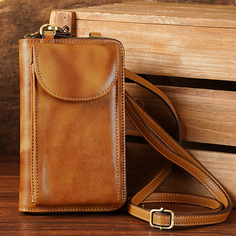 Tas Dames - Compacte Telefoontas met Voorvak en Verstelbare Band | Casual