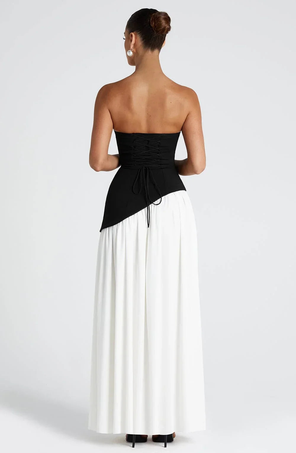 Vera - Chique Bruiloft Gastenjurk Dames met Strapless Lijfje en Hoge Split