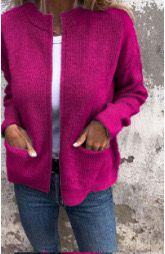 Vest Dames - Geribd Zip Model met Zakken | Casual