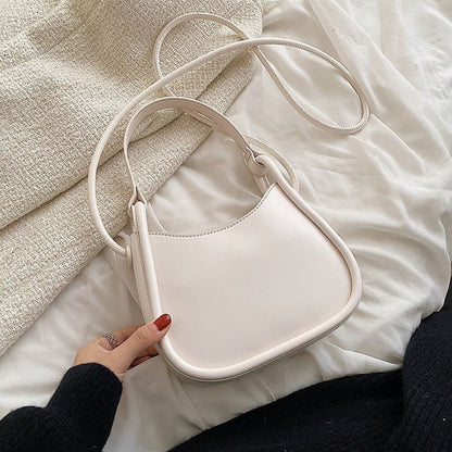 Tas Dames - Klein Halvemaanvormig Model met Knoopdetail | Casual