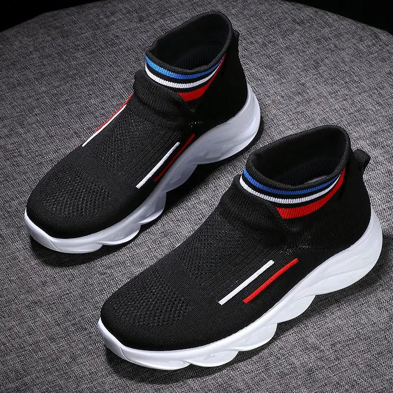 Sneakers Dames - Hoge Sock Instapper met Chunky Zool