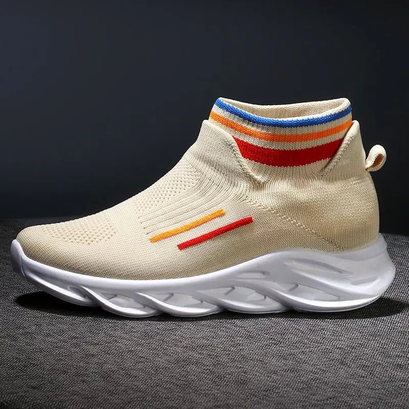 Sneakers Dames - Hoge Sock Instapper met Chunky Zool