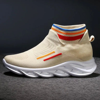 Sneakers Dames - Hoge Sock Instapper met Chunky Zool