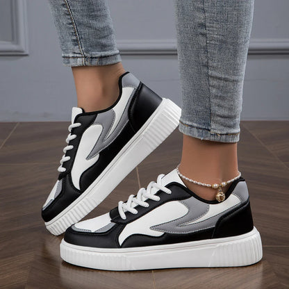 Sneakers Dames - Platform Zool met Colorblock Design | Casual