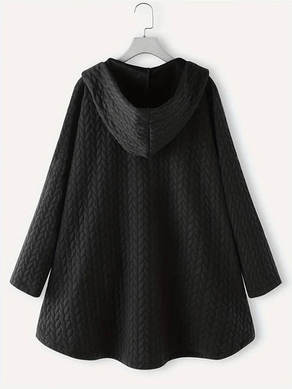 Yara - Dames Winterjas Oversized met Capuchon en Asymmetrische Zoom