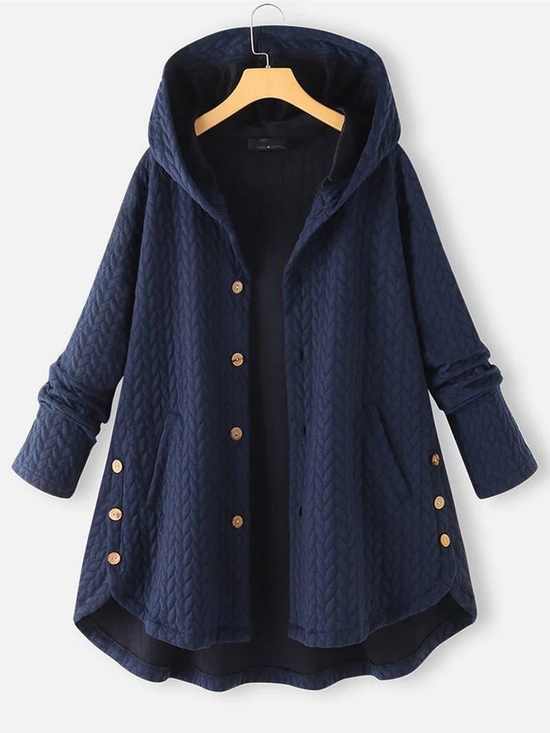 Yara - Dames Winterjas Oversized met Capuchon en Asymmetrische Zoom