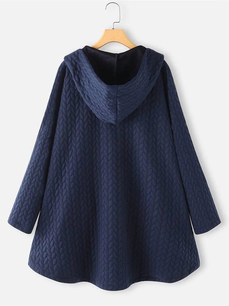 Yara - Dames Winterjas Oversized met Capuchon en Asymmetrische Zoom