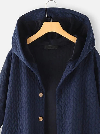 Yara - Dames Winterjas Oversized met Capuchon en Asymmetrische Zoom