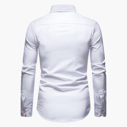 Overhemd Heren - Slim Fit met Paisley Contrastdetails | Elegant