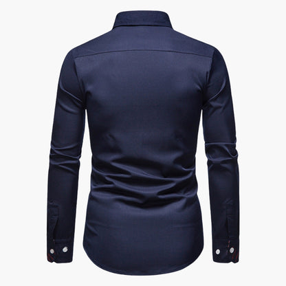 Overhemd Heren - Slim Fit met Paisley Contrastdetails | Elegant