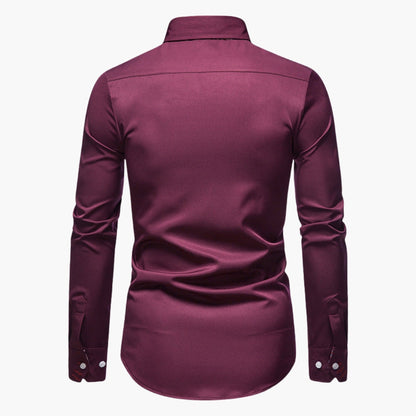 Overhemd Heren - Slim Fit met Paisley Contrastdetails | Elegant