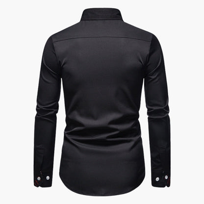 Overhemd Heren - Slim Fit met Paisley Contrastdetails | Elegant