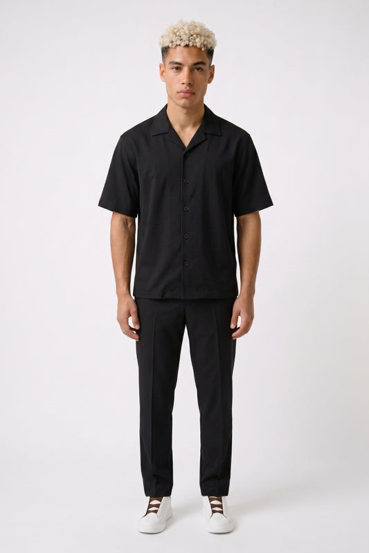 Zomerset Heren - Cubaanse Kraag Overhemd met Pantalon | Casual Chic