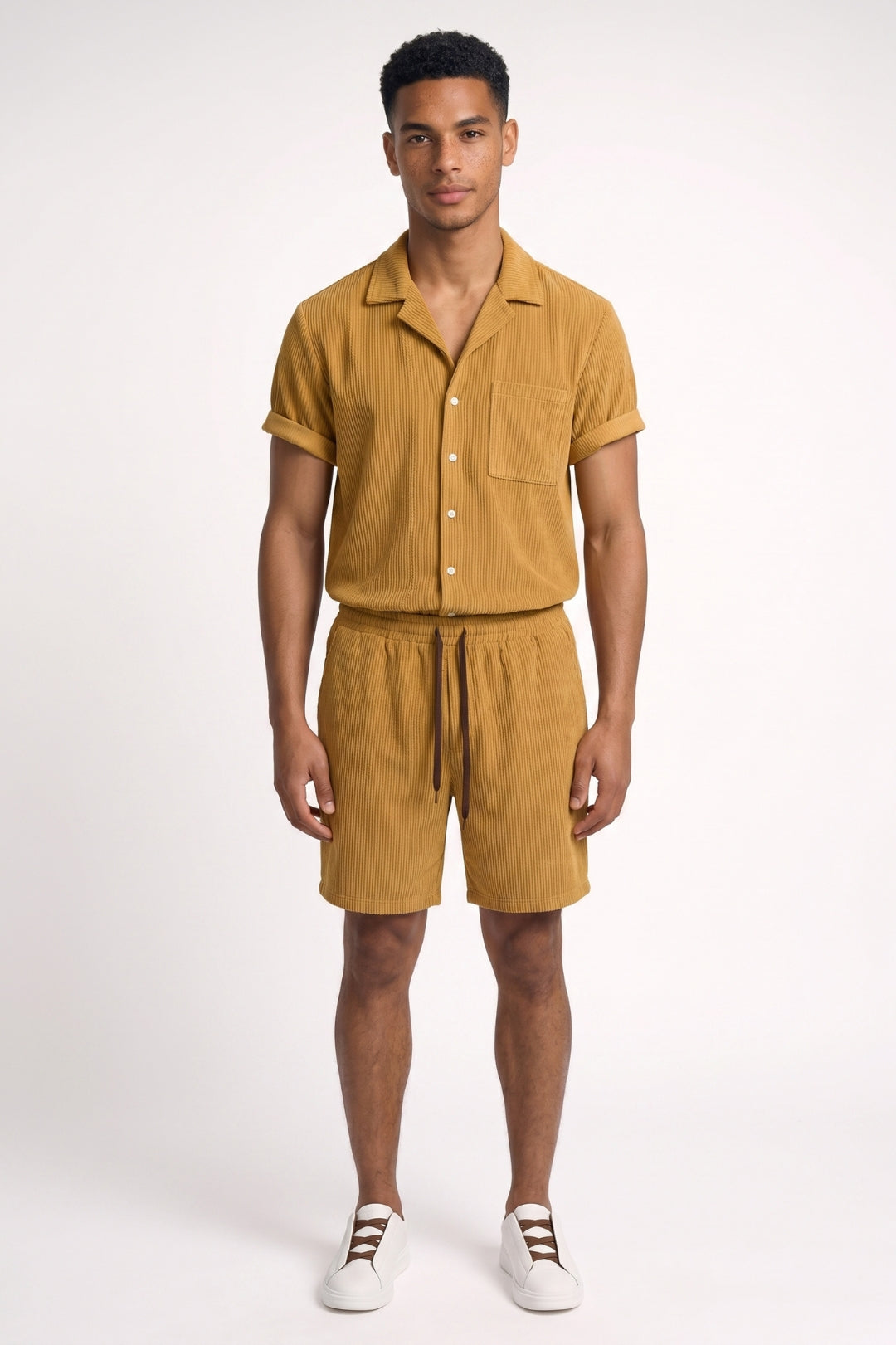 Zomerset Heren - Korte Mouw Overhemd met Shorts | Vakantie Casual