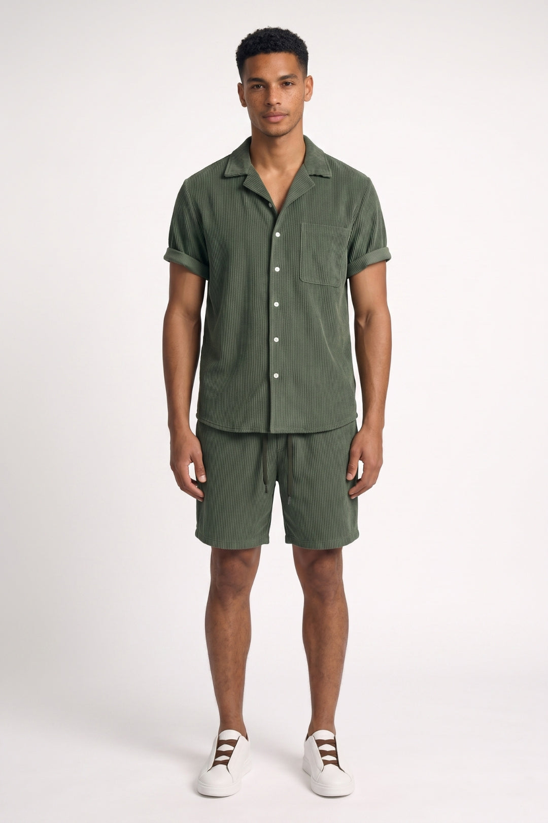 Zomerset Heren - Korte Mouw Overhemd met Shorts | Vakantie Casual