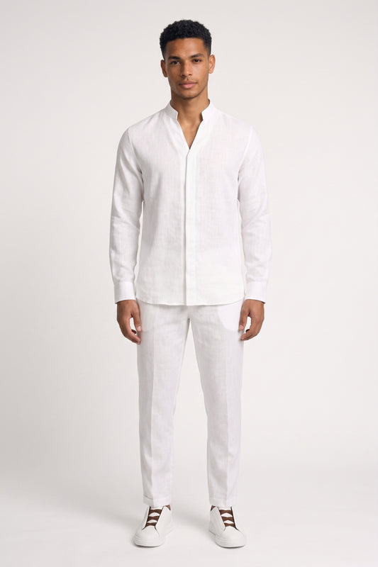 Zomerset Heren - Lange Mouw Overhemd met Pantalon | Casual Chic