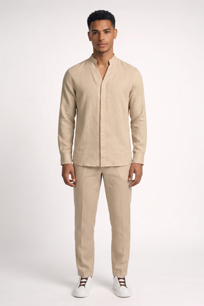 Zomerset Heren - Lange Mouw Overhemd met Pantalon | Casual Chic